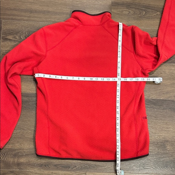 Arc’teryx Stiletto Fleece pullover jacket Side zip , red waffle fleece Large - Picture 2 of 5